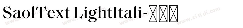 SaolText LightItali字体转换